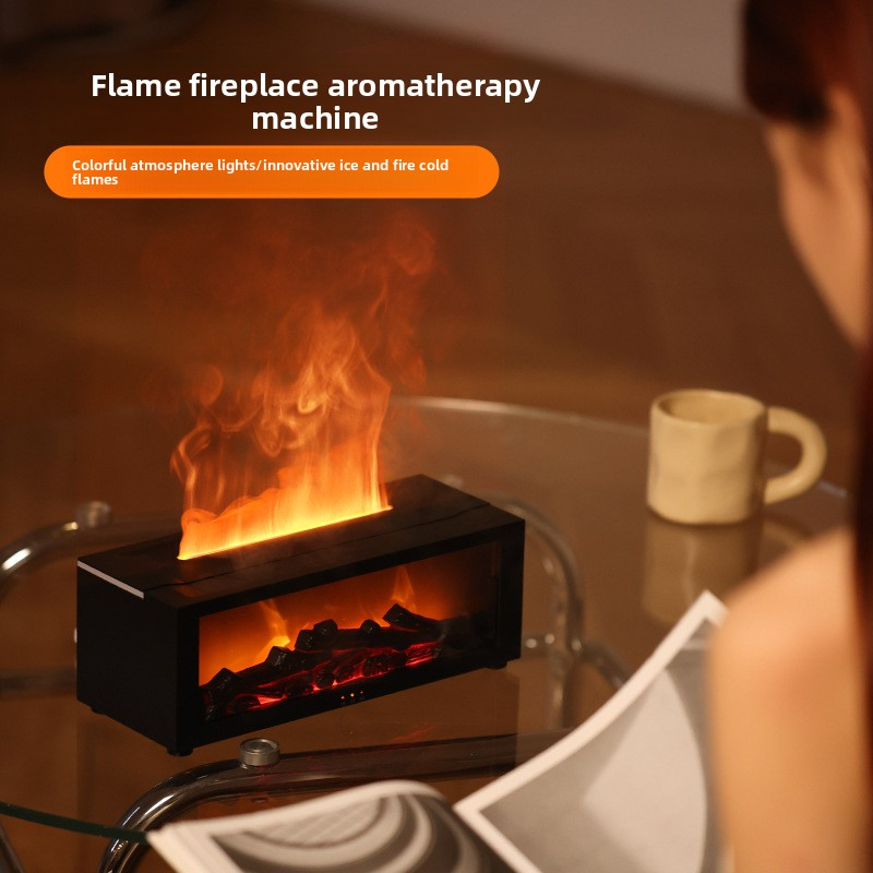 Desktop Simulation 3D Flame Fireplace Aromatherapy Machine