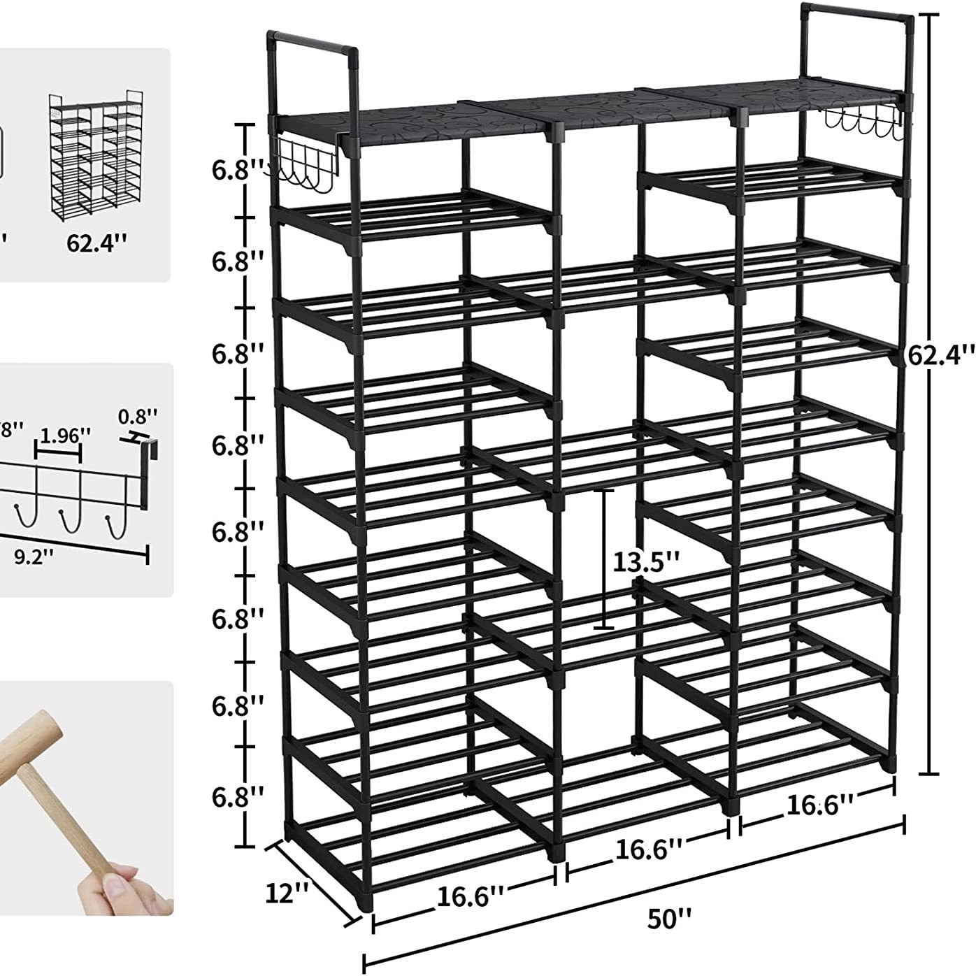 Double-row assembly rack