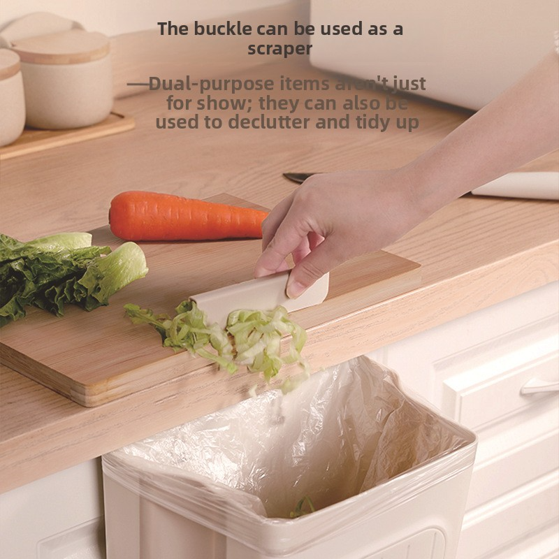 Collapsible hanging household kitchen trash can