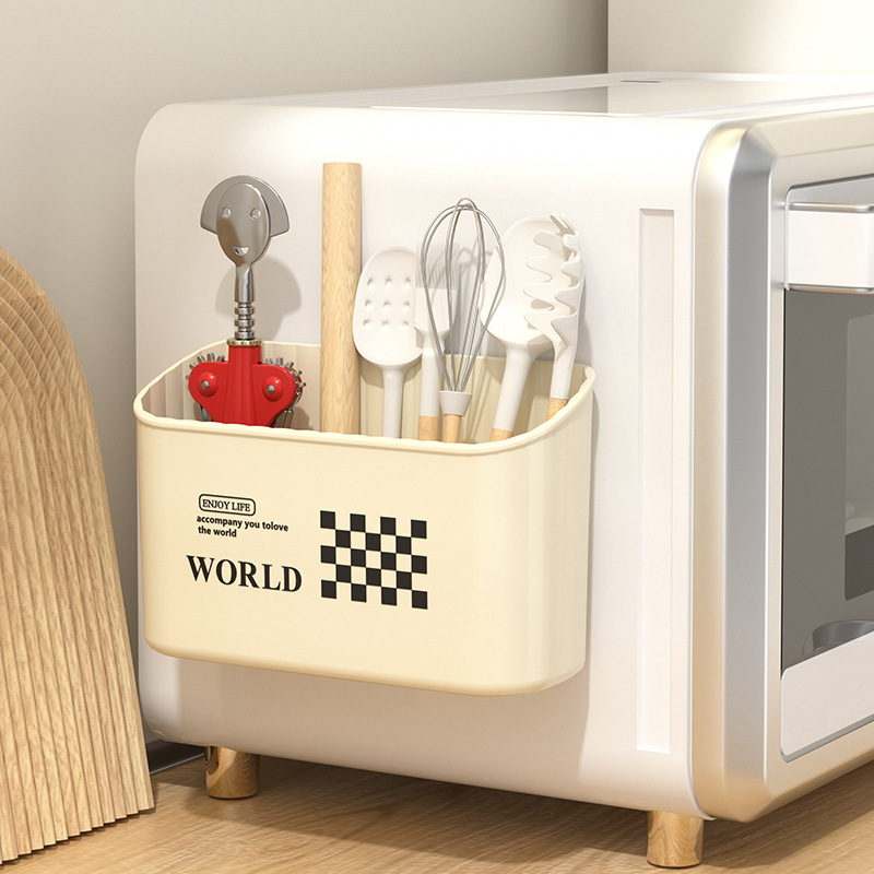 Refrigerator shelf wall-mounted drill-free kitchen supplies storage box