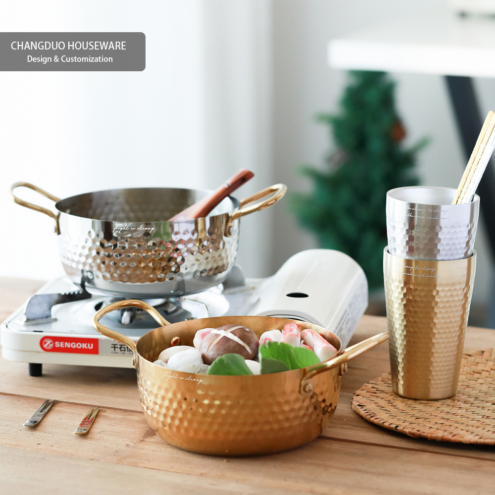 Solid hammered pattern custom chopsticks