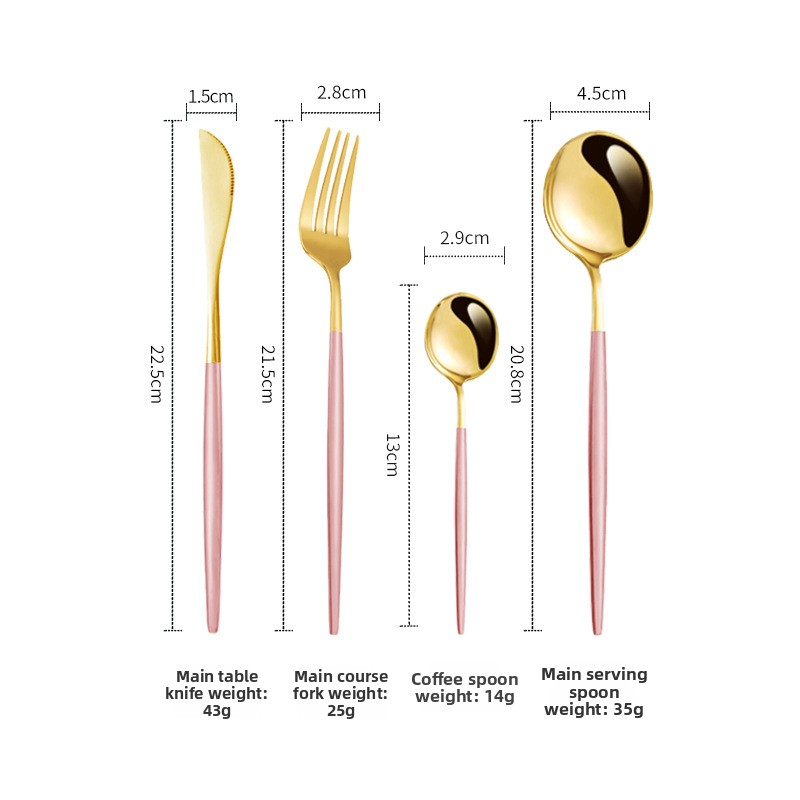 Stainless steel tableware knife, fork and spoon Portuguese set tableware