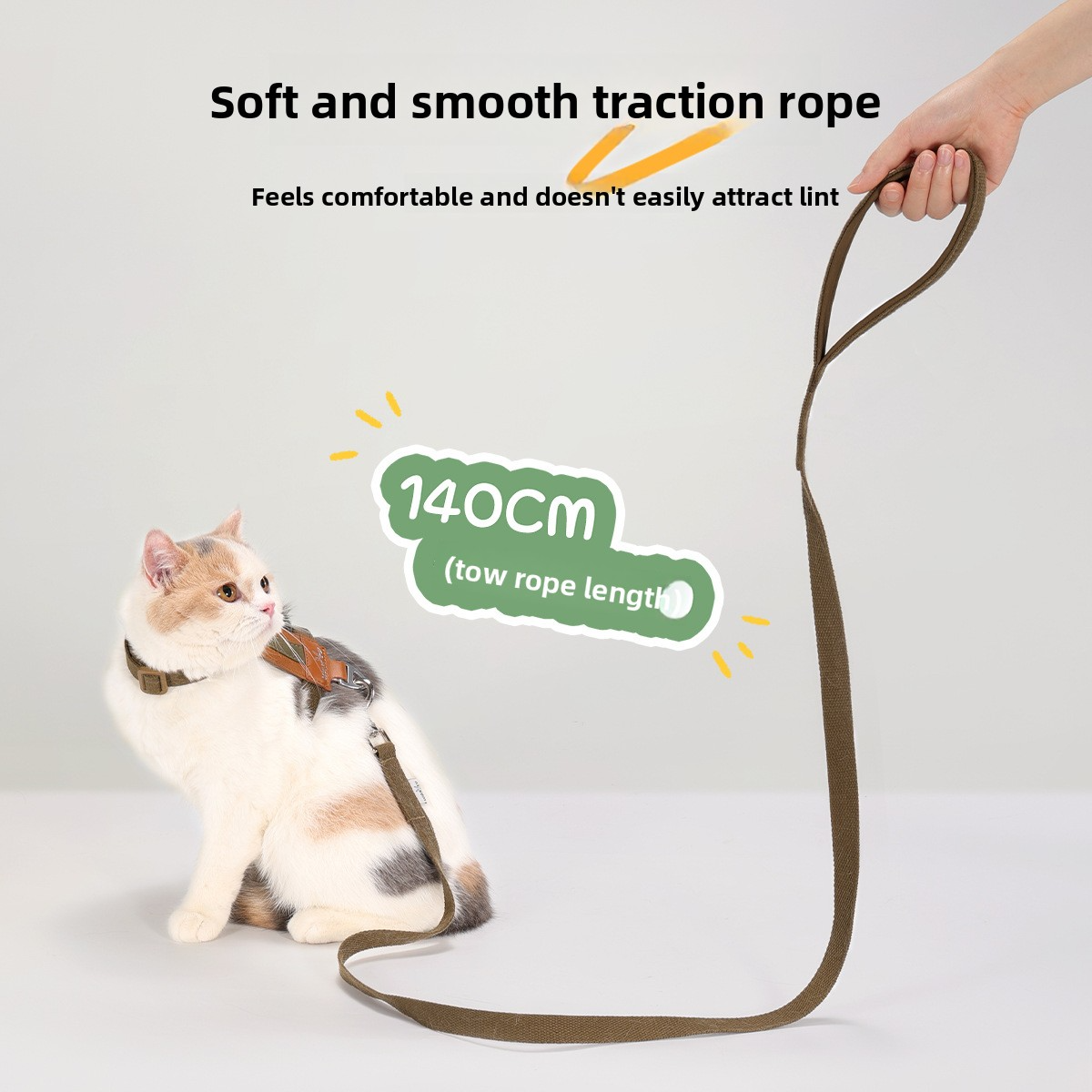 Adjustable anti-escape cat leash