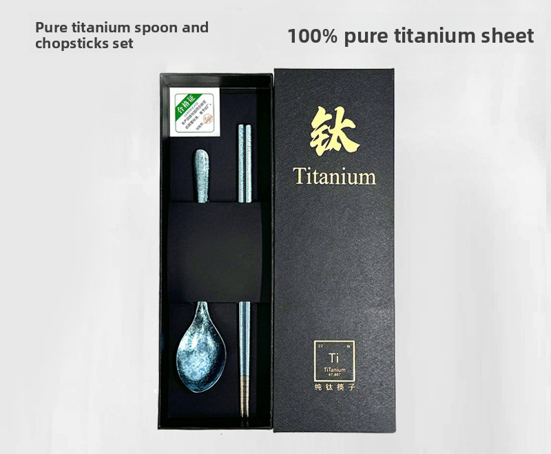 Pure titanium chopsticks - portable household tableware