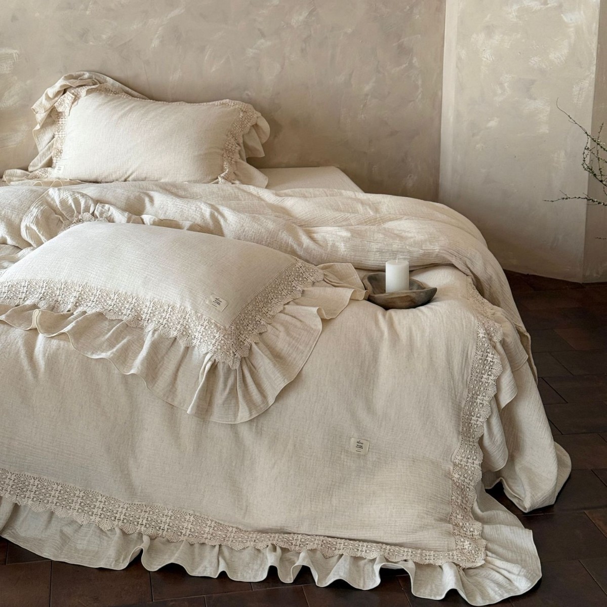 French retro lace bedding set