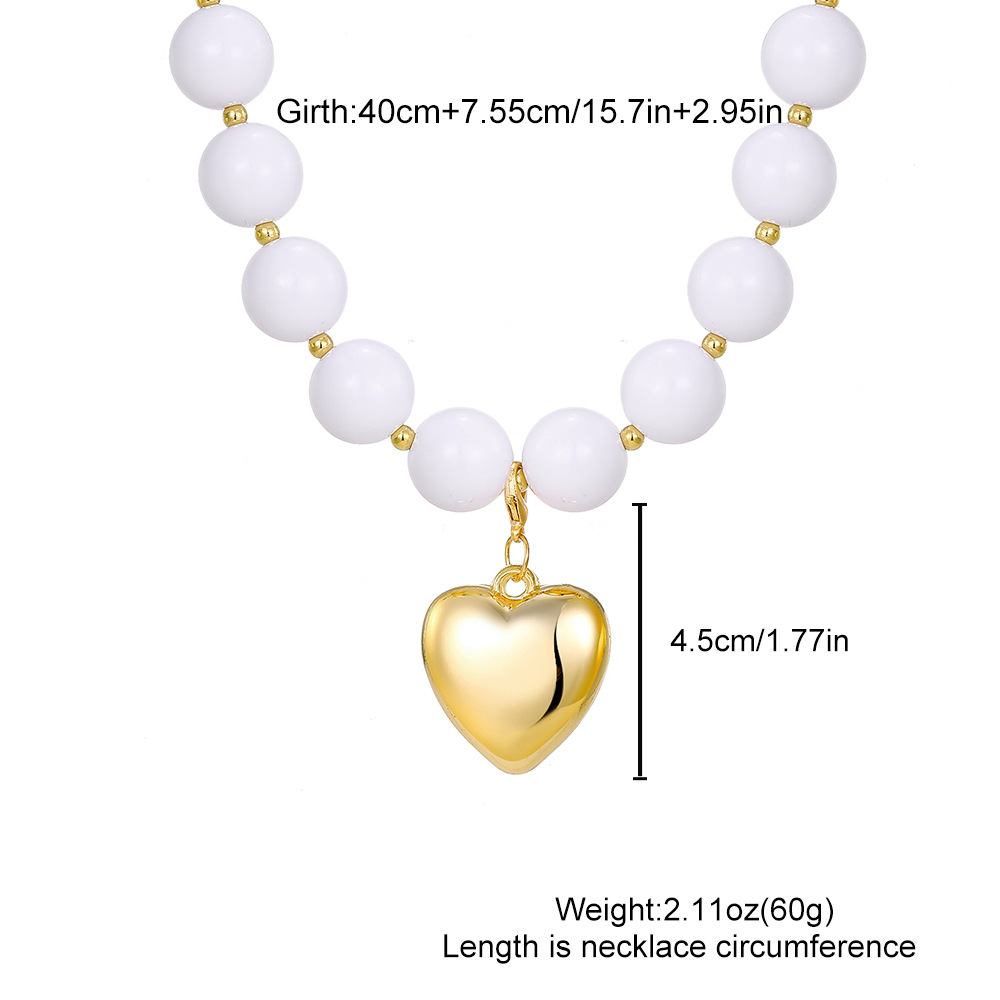 Round Bead Heart Pendant