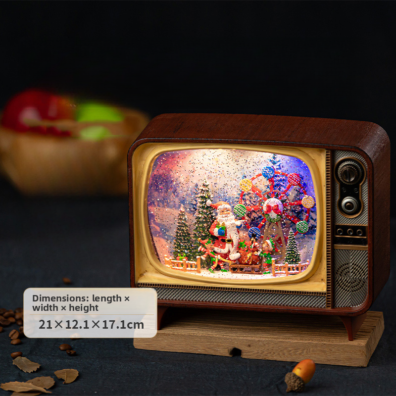 TV crystal ball home desktop decoration Christmas birthday gift night light