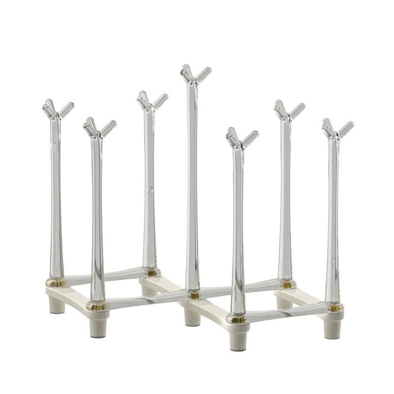 Household draining cup holder for placing water cups, coffee cups, glass cups, and teacups