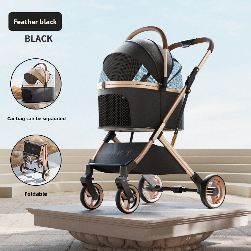 Multifunctional detachable high-end pet stroller