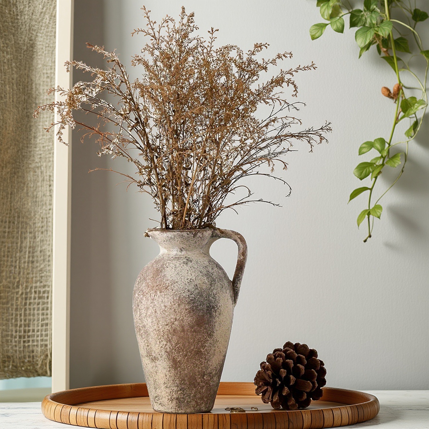Wabi-sabi style ceramic vase