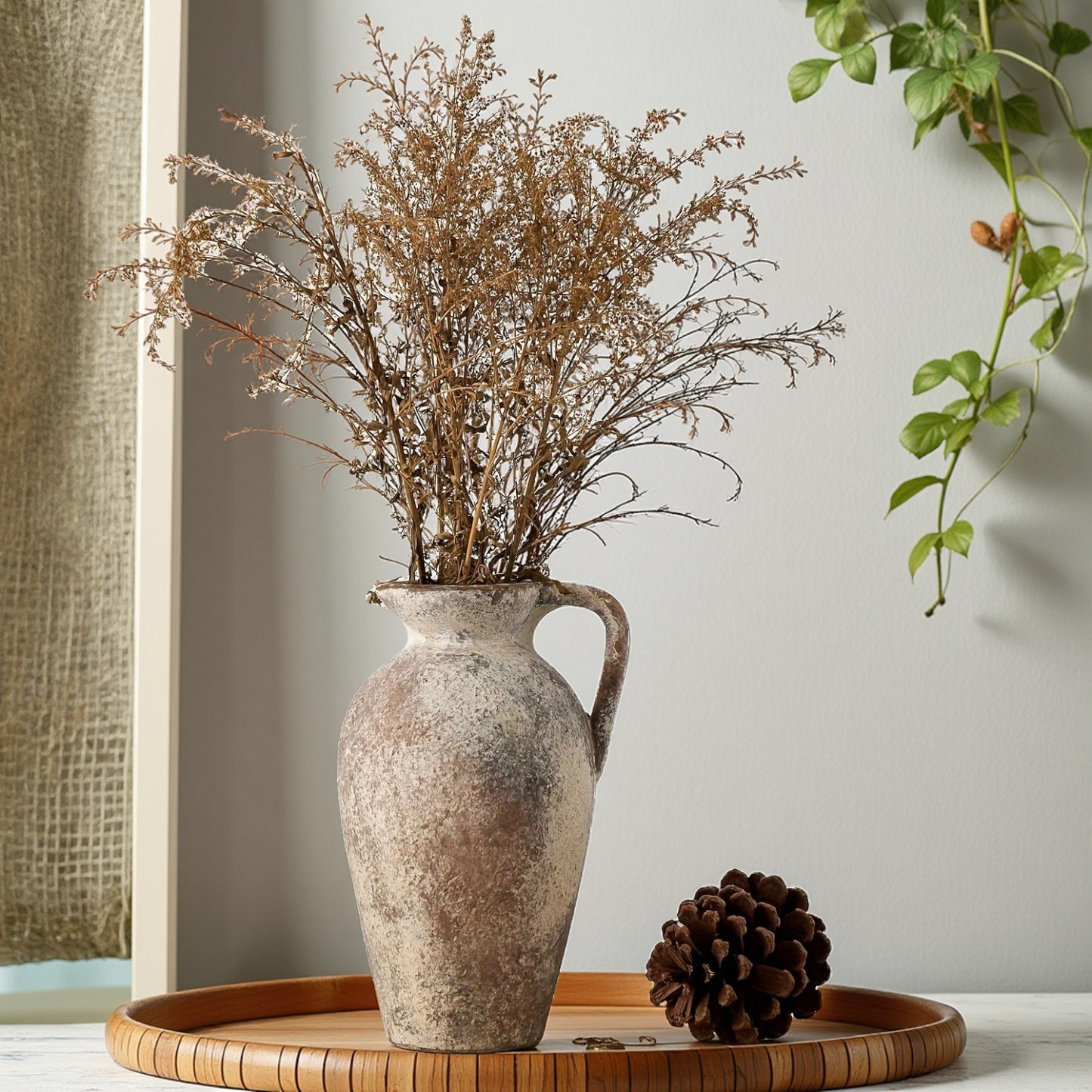 Wabi-sabi style ceramic vase