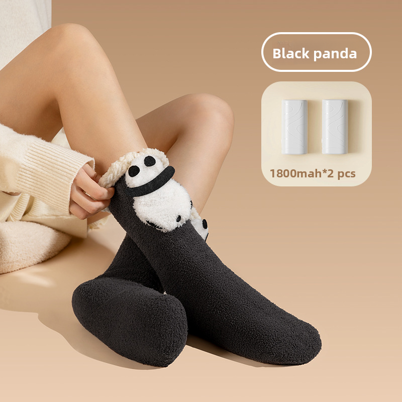 Smart electric heating socks, cute and adorable pet-patterned heating socks