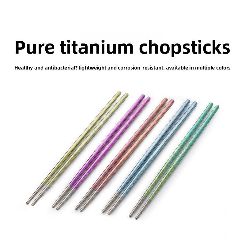Pure titanium chopsticks - portable household tableware