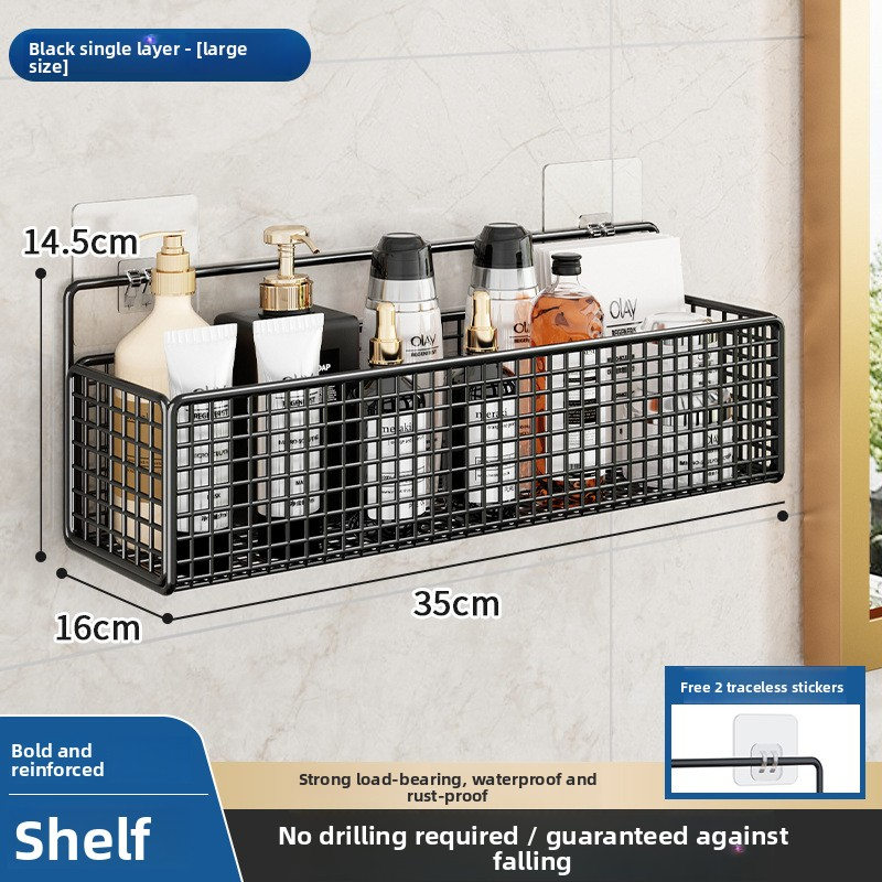 Kitchen shelf, punch-free, wall-mounted draining vegetable basket for scallions, ginger and garlic