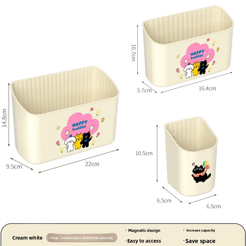 Refrigerator shelf wall-mounted drill-free kitchen supplies storage box