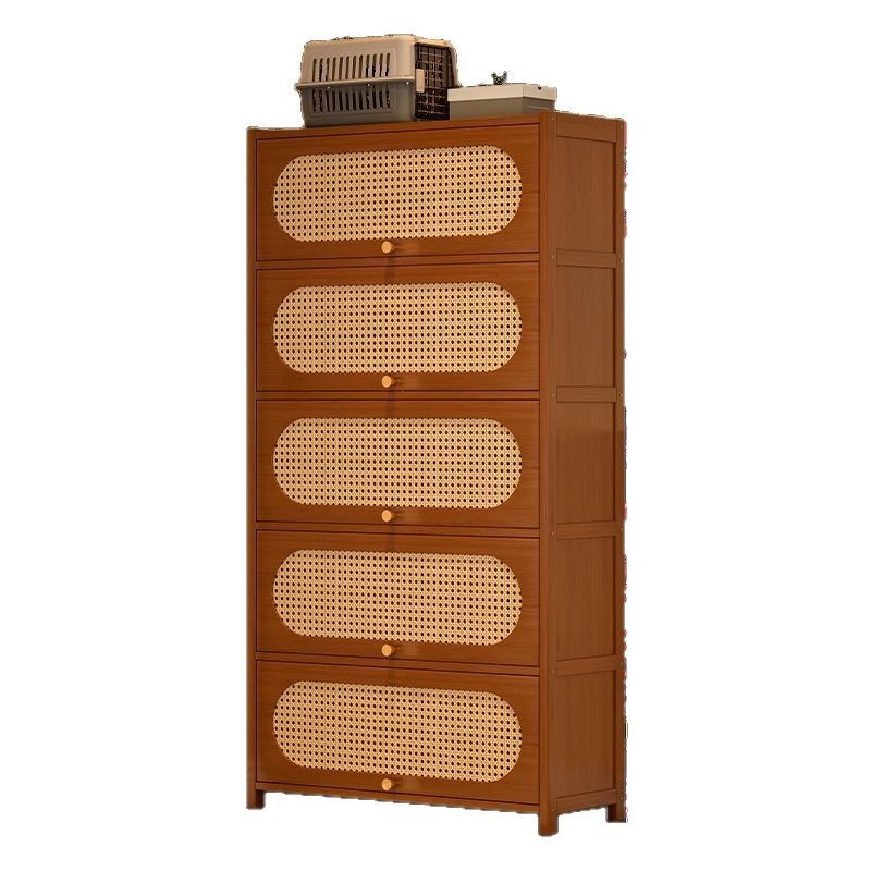 Household wooden shoe rack storage cabinet