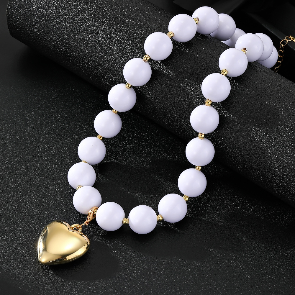 Round Bead Heart Pendant