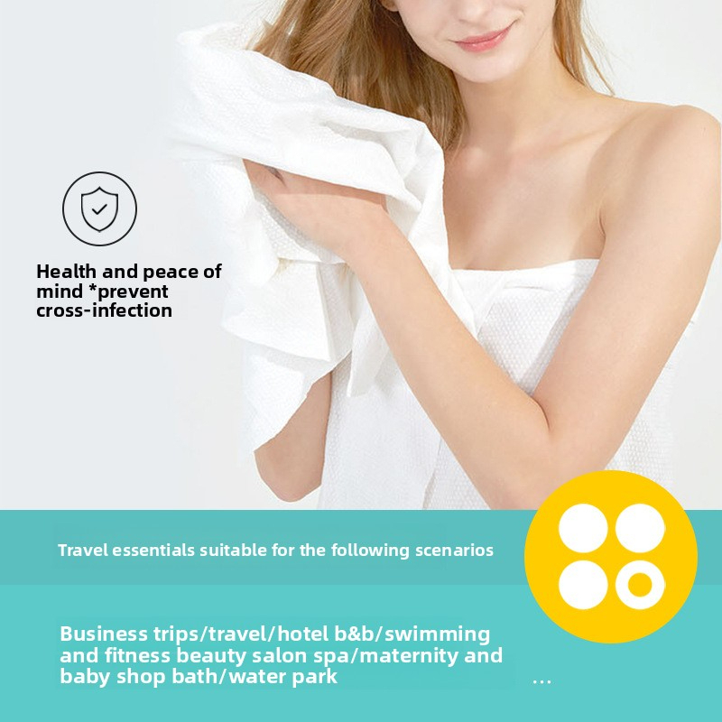 Individually wrapped cartoon disposable bath towels