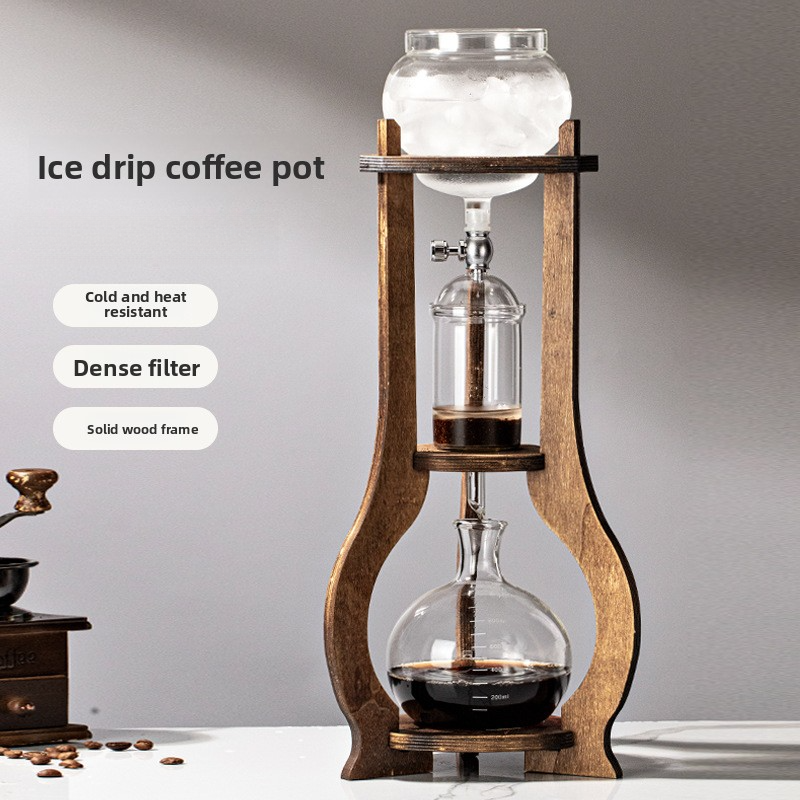 Wooden cold drip coffee maker cold brew pot