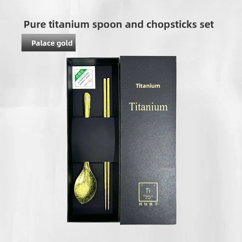 Pure titanium chopsticks - portable household tableware