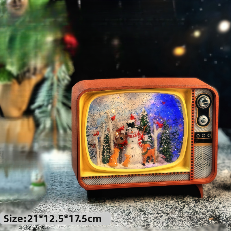 TV crystal ball home desktop decoration Christmas birthday gift night light