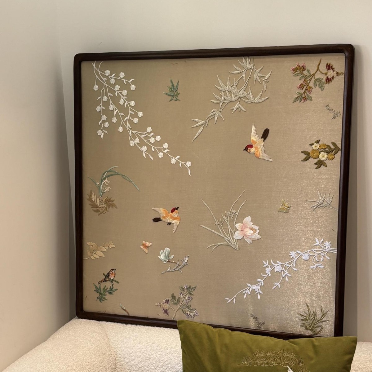 Chinese-style art square decorative retro high-end wall painting