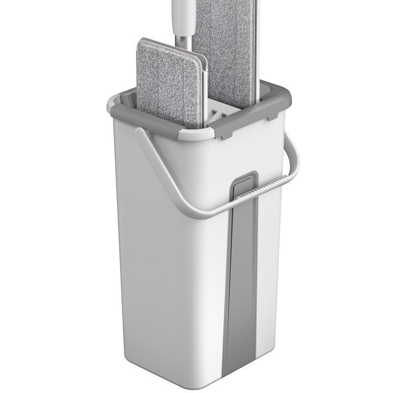 Hands-free large-sized household flat mop