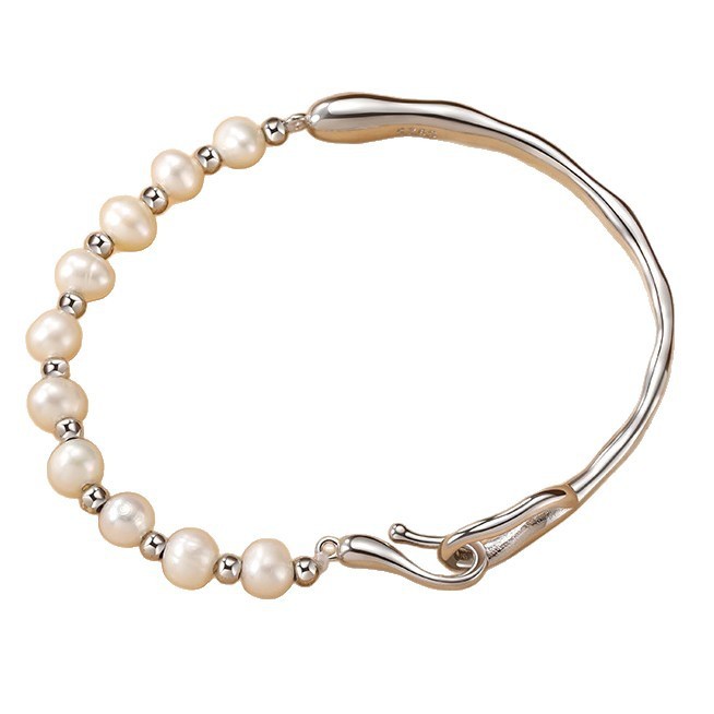 Natural Pearl Silver Bracelet