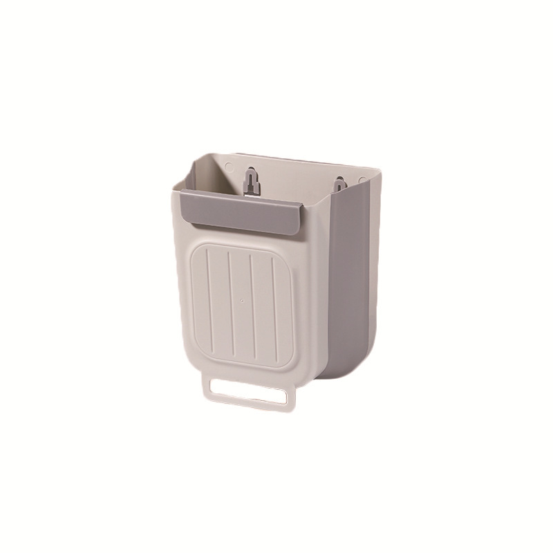 Collapsible hanging household kitchen trash can