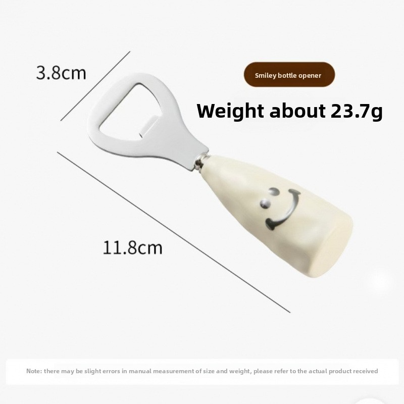 Stainless steel cute smiling face beer bottle opener