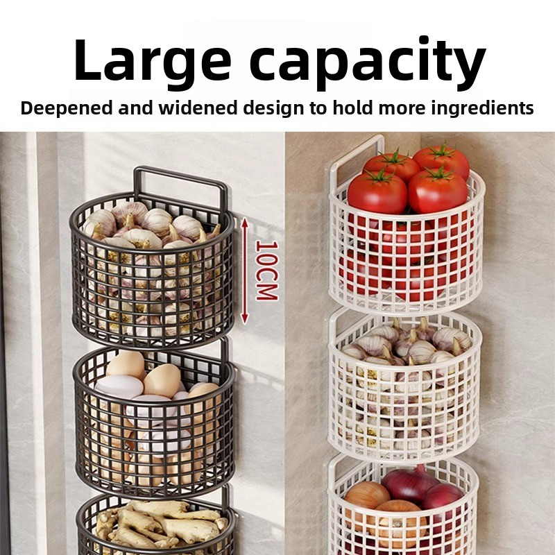 Garlic and Ginger Storage Box, Multi-functional Kitchen Rack