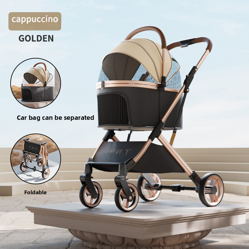Multifunctional detachable high-end pet stroller