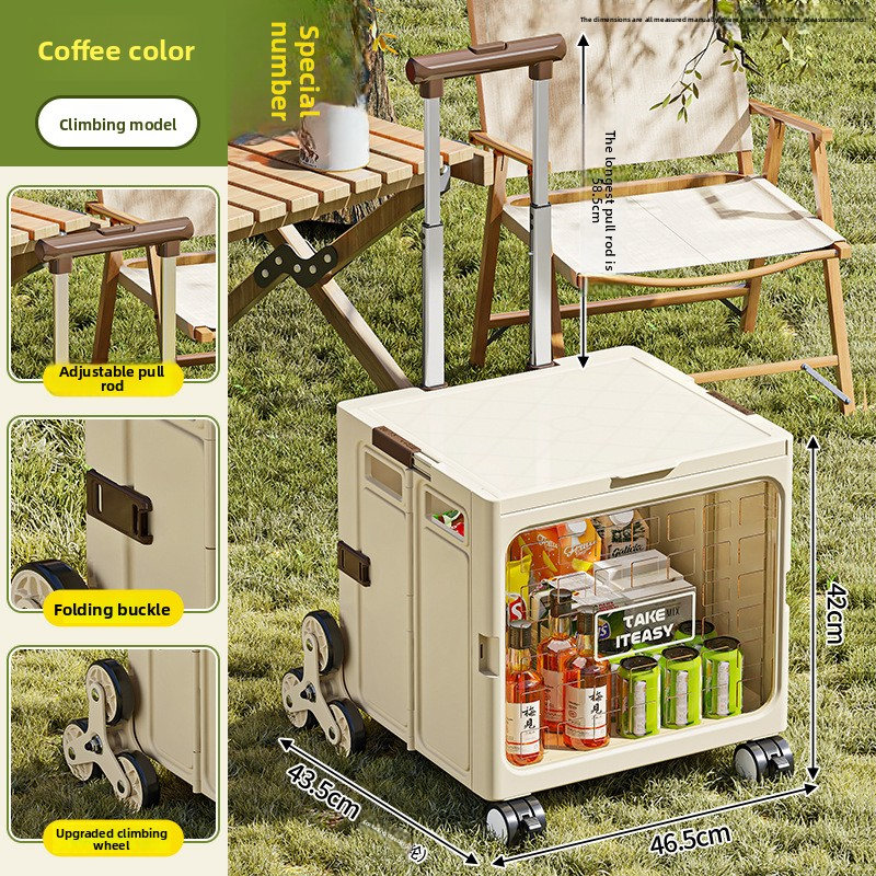 Outdoor foldable climbing cart