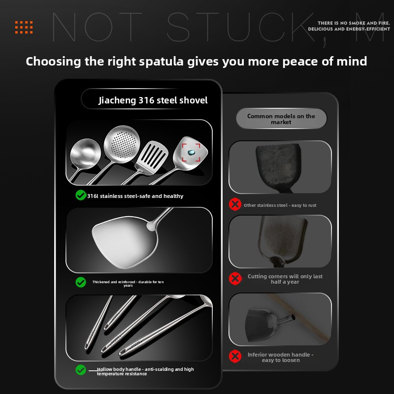 316 stainless steel long-handled shovel kitchenware