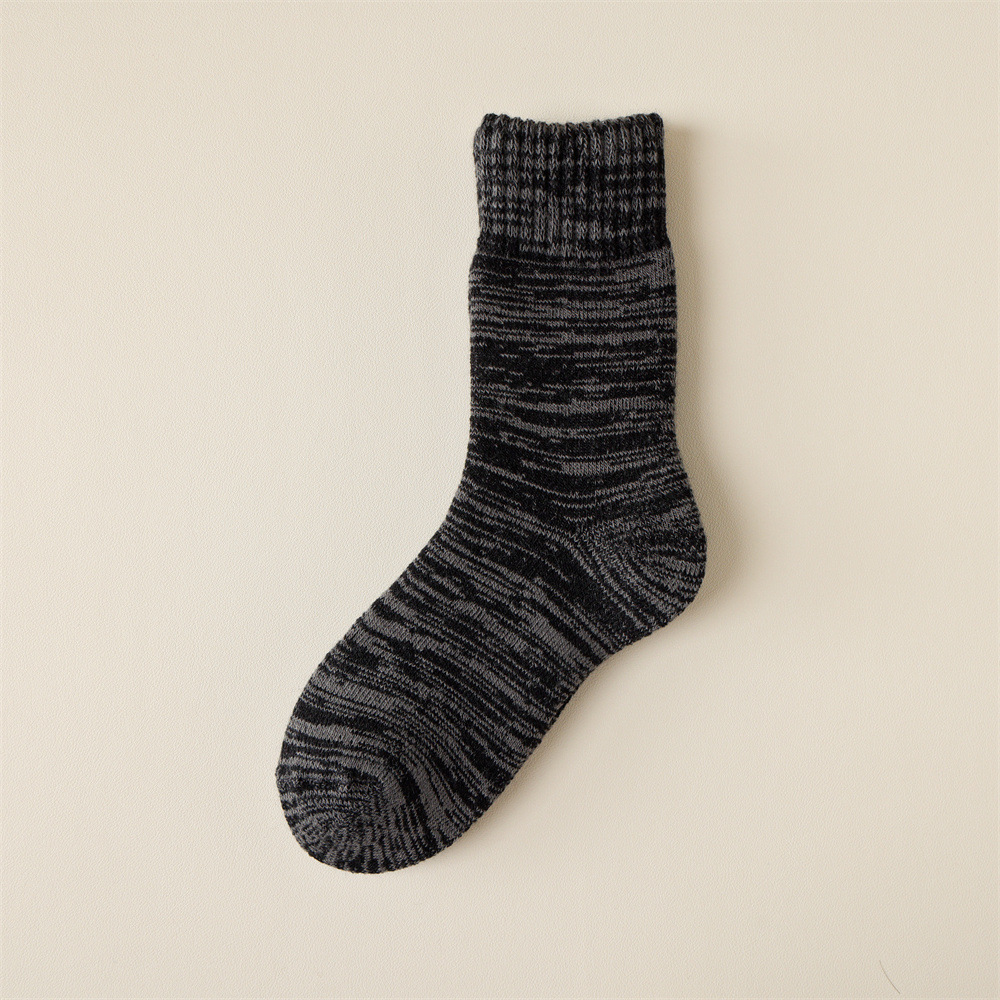 Winter fleece-lined thickened warm socks