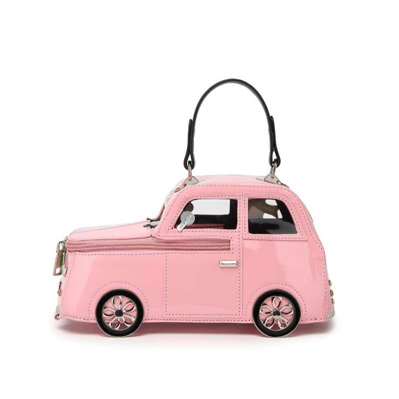 Car-shaped handbag 3D three-dimensional retro shoulder bag