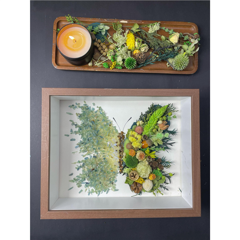 Creative Rose Plant Material Kit, Crystal Preserved Flower Butterfly Set DIY Materials