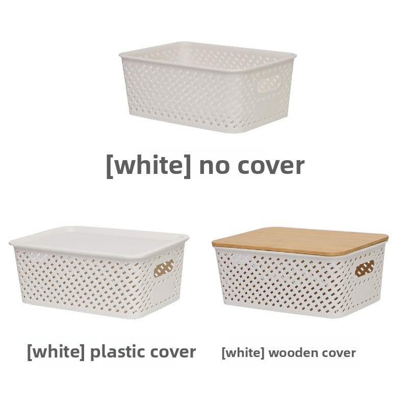 Hollowed-out woven storage basket