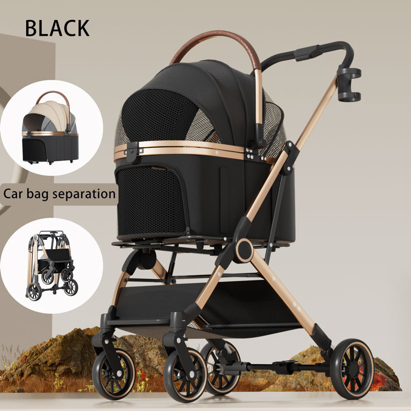 Ultra-light foldable and portable pet stroller