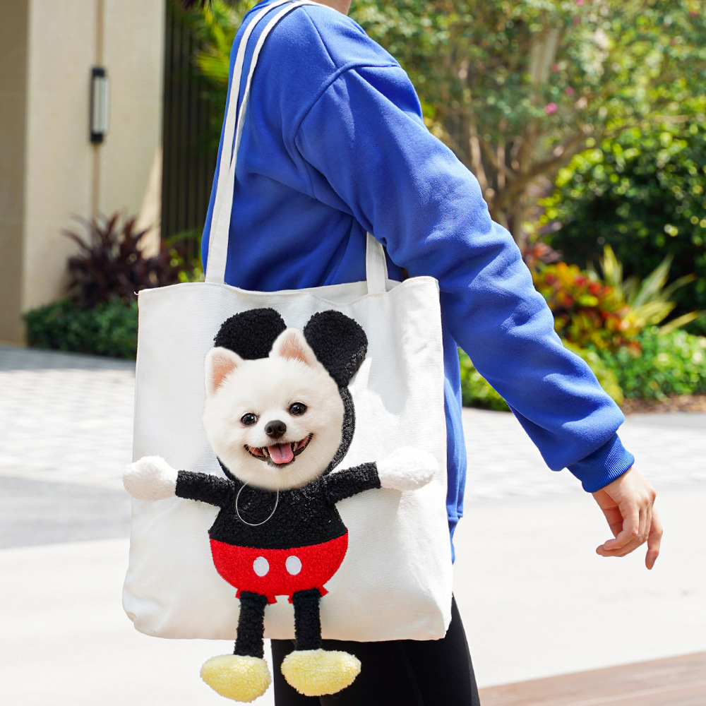 Pet Outing Bag Crossbody Handbag Open Top