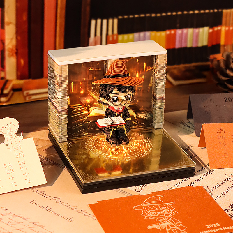 Harry Potter Magician Paper Carving 3D Stereo Sticky Notes