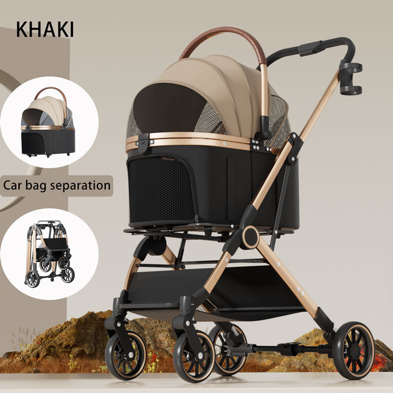 Ultra-light foldable and portable pet stroller