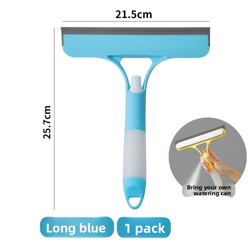 Multifunctional glass cleaner with built-in spray