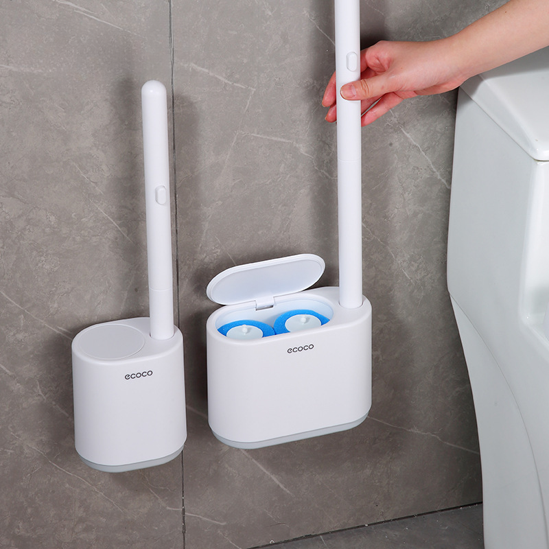 Wall-mounted dead-angle-free cleaning brush