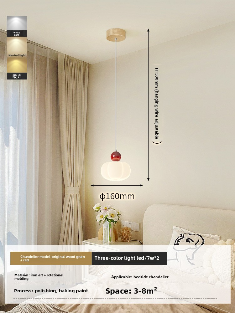 Wood grain cream style decorative lamp