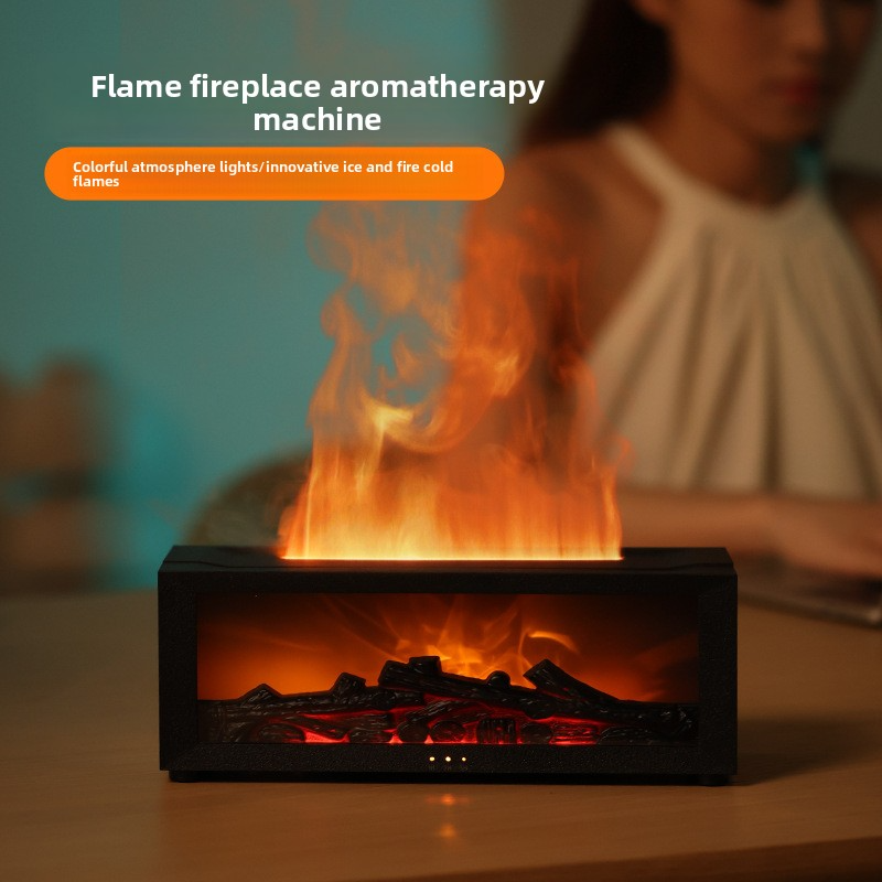 Desktop Simulation 3D Flame Fireplace Aromatherapy Machine