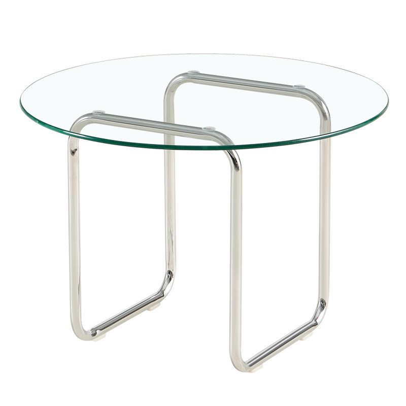 Small round tempered glass coffee table