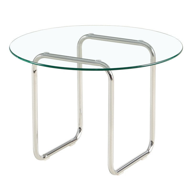 Small round tempered glass coffee table
