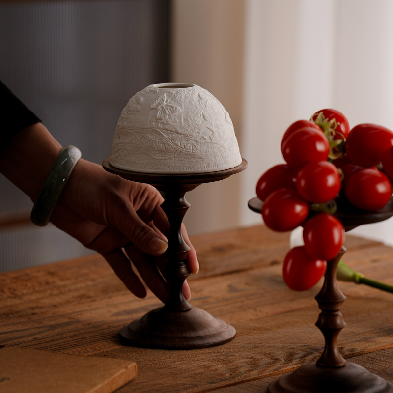 Walnut retro candlelight decoration