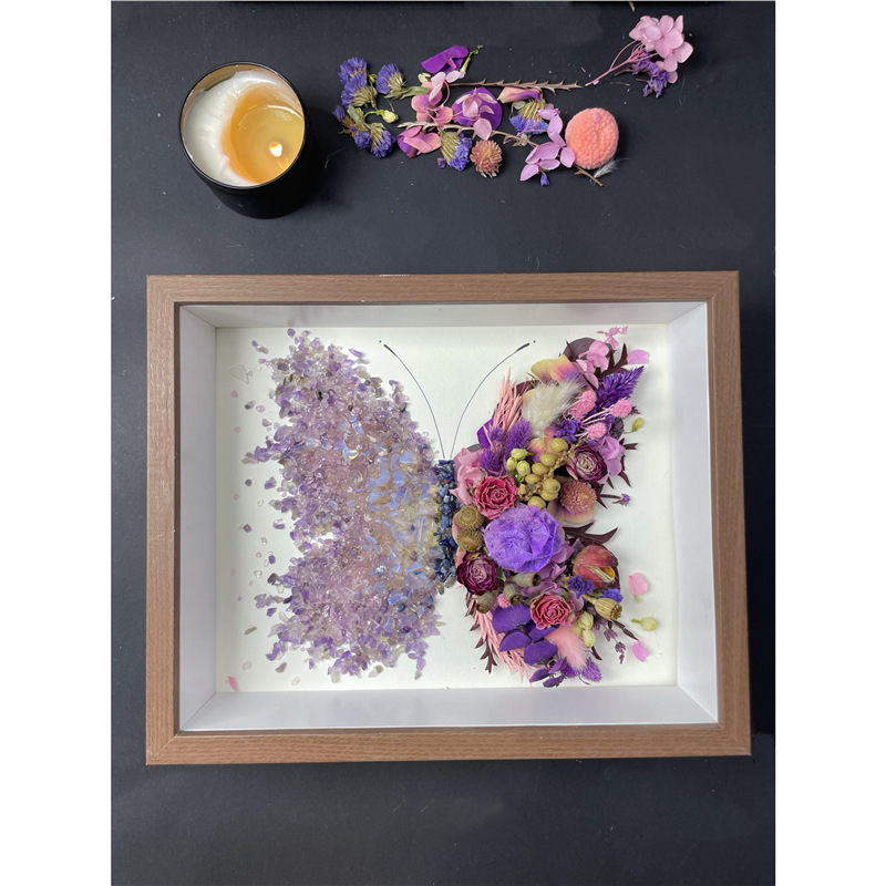 Creative Rose Plant Material Kit, Crystal Preserved Flower Butterfly Set DIY Materials